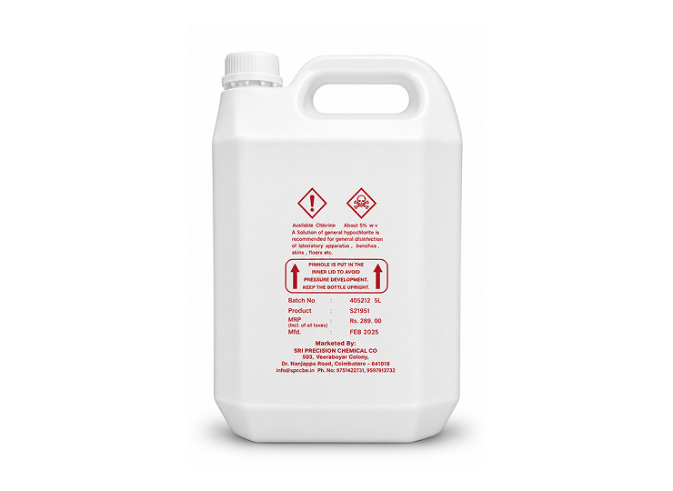 sri precision chemical sodium hypochlorite 5%
